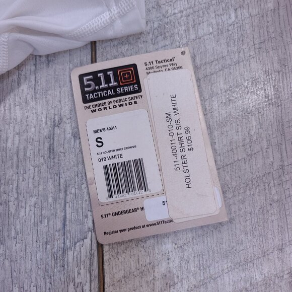 5.11 Tactical Shirt Mens Small White Holster Shirt Compression Concealed Carry - Picture 6 of 6